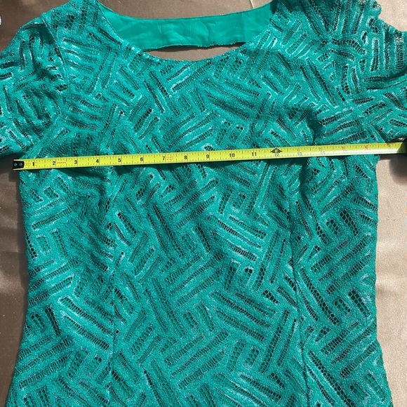 Lilly Pulitzer Green Sheath Dress Long Sleeve Crew Neck - Picture 4 of 12